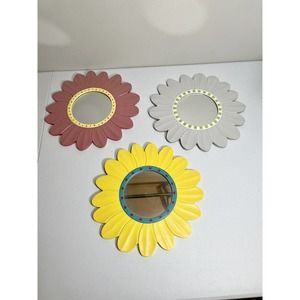 vintage home interior kids flower mirrors